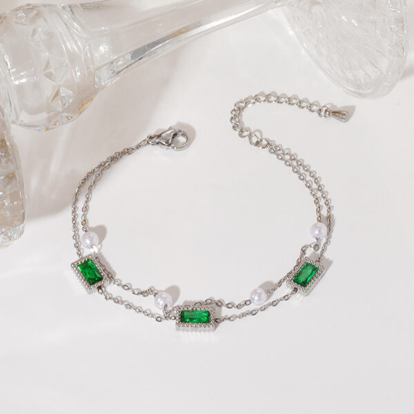 Wholesale Stainless Steel Women's Rhinestone Bracelet