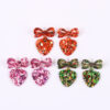 Wholesale Valentine's Day Sparkling Pink Bow Love Acrylic Earrings
