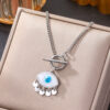 Wholesale Demon Eye Titanium Steel Necklace for Women