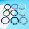 Wholesale 's Best Selling Retro Viking Rune Volcanic Stone Bracelet Fashionable Natural Stone Beaded Bracelet Bracelet
