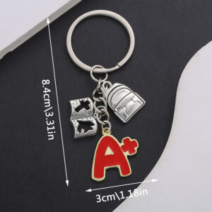Er539-back-to-school season a+ schoolbag book keychain-7g