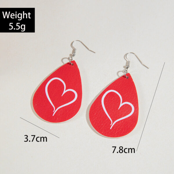 Wholesale Waterdrop Peach Heart Valentine's Day Sparkling Love Earrings