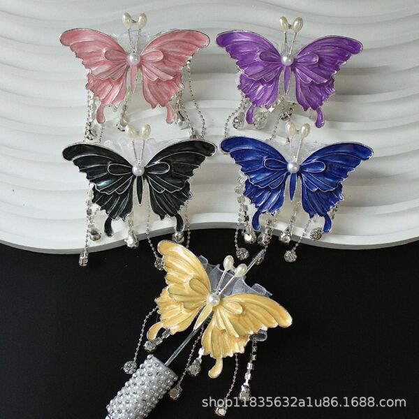Wholesale colored butterfly diamond ball tassel beads
