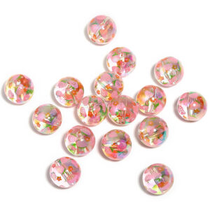 Translucent pink strawberry / 16mm (1 pack/50 pieces)