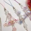 Wholesale Creative Jellyfish Wind Chime Glass Lily Flower Keychain