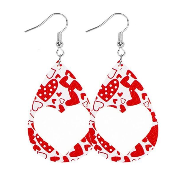 Wholesale Water droplet shaped heart-shaped red lip cute Valentine's Day acrylic earrings