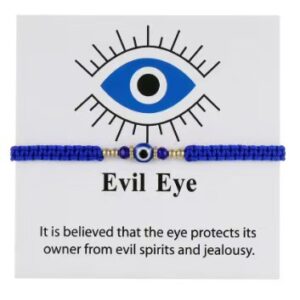 Braided blue evil eye bracelet