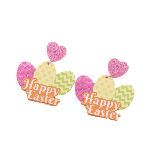 O1CN01Ah36Il1T3MB3CmVQK_2677772326-0-cib Wholesale Easter rabbit colored printed Easter egg acrylic earrings