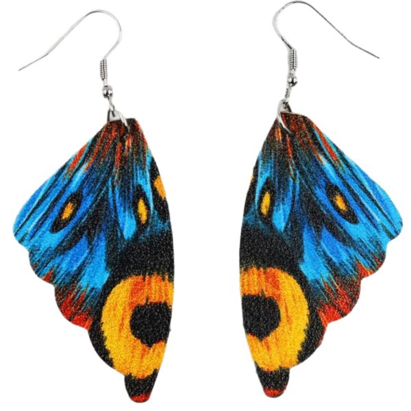 Wholesale Butterfly Wing Earrings, Eco-Friendly Leather Earrings