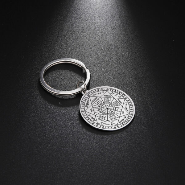Wholesale Seven Angels Magic Array Pendant Stainless Steel Keychain