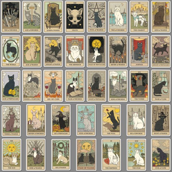Wholesale cat tarot graiti personality stickers