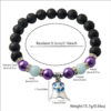 Wholesale Halloween Glow-in-the-Dark Little Ghost Natural Volcanic Stone Ghost Bracelet
