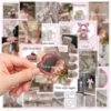 Wholesale 30 Pink Ballet Style Sticker Pack Bow Phone Case Guitar Flat Hand Book Decorative Waterproof Sticker