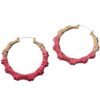 Wholesale Valentine's Day gradient heart-shaped circle earrings