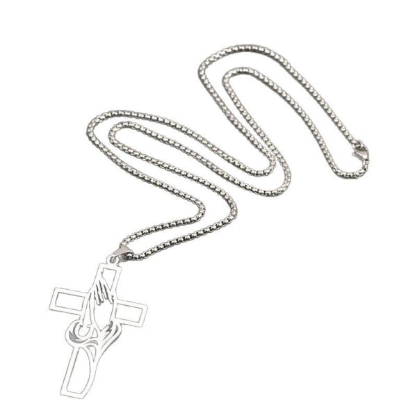 Wholesale Prayer Cross Faith Gift Stainless Steel Pendant Necklace