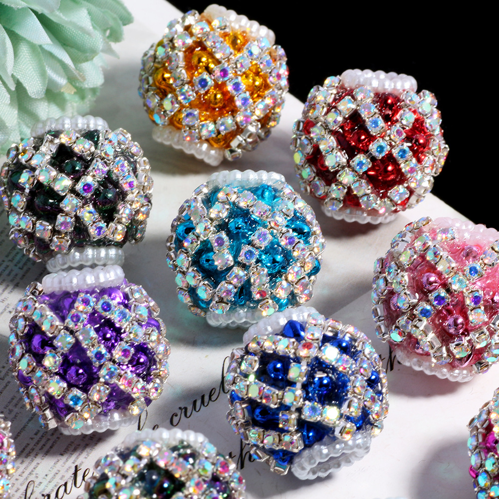 Wholesale Diamond-shaped flower pattern hollowed-out snowflake design spacer beads