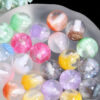 Wholesale Transparent, fine-glitter, flowing sand-like, straight-hole loose beads, Acrylic Beads