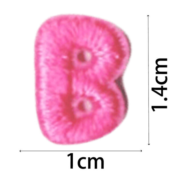 Wholesale Pink Cartoon 26 English Letter DIY Patches