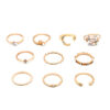 Wholesale Bohemian Star Moon Diamond Heart Pearl Ring