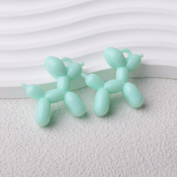 Wholesale Acrylic Transparent Jelly Balloon Dog Pendant Necklace Jewelry
