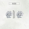 Wholesale Silver rose studded earrings with diamonds