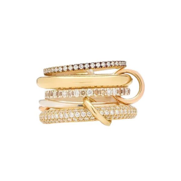 Wholesale Interlocking Stacking Rings Micro-Encrusted Fully Hand-Polished Classy Jewelry