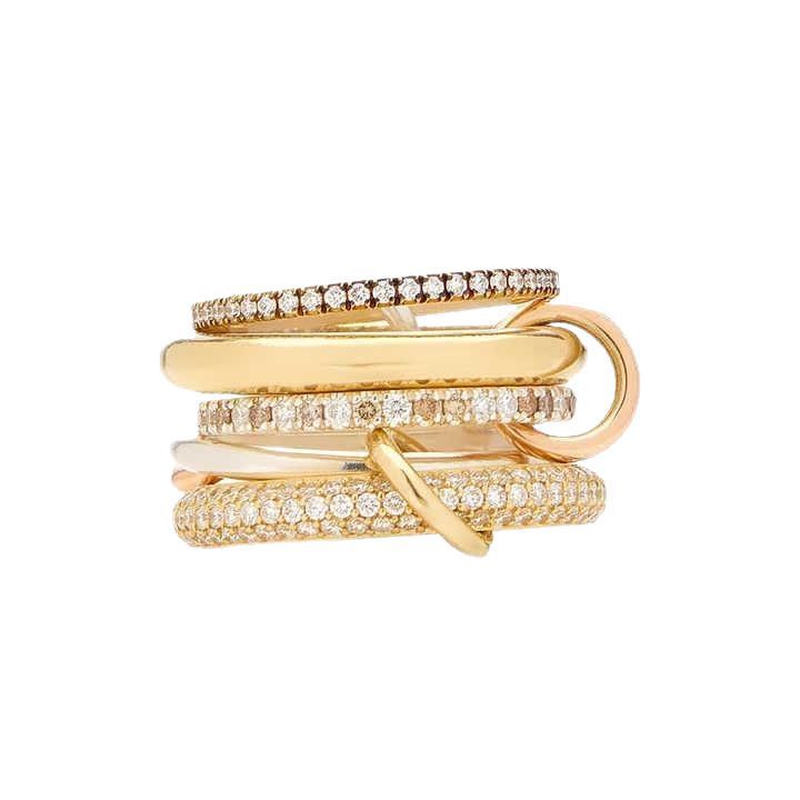 Wholesale Interlocking Stacking Rings Micro-Encrusted Fully Hand-lished Classy Jewelry