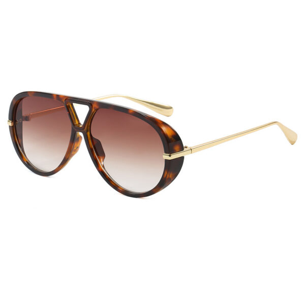 Wholesale Double beam toad mirror large frame sunglasses