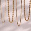 Wholesale Fried Dough Twists Chain Necklace