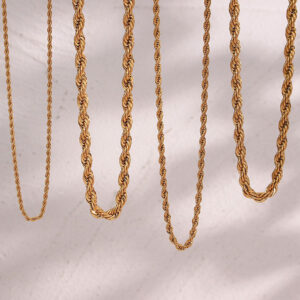2mm twist chain anklet 20cm 5cm