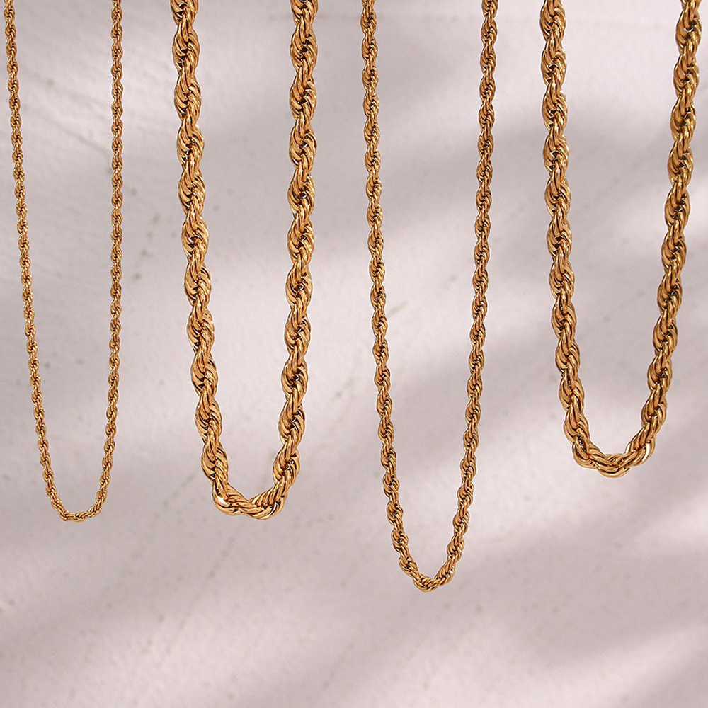 Wholesale Fried Dough Twists Chain Necklace