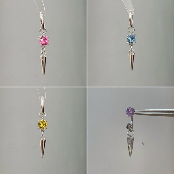 Wholesale Super Flash Cone Retro Punk Earrings