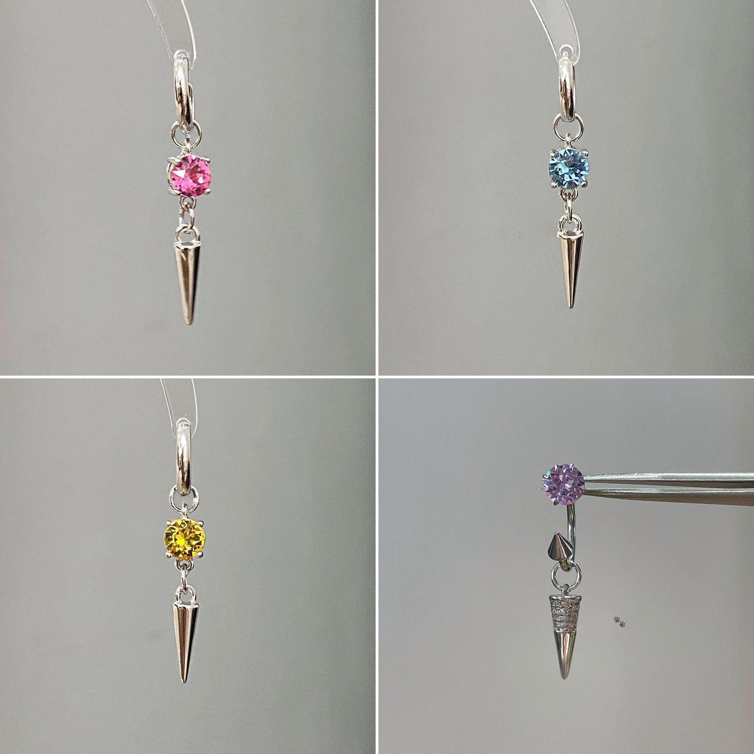 Wholesale Ser Flash Cone Retro Punk Earrings