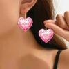 Wholesale Pink Love Candy Color Valentine's Day Acrylic Earrings