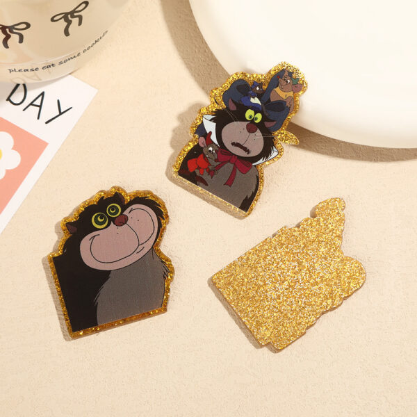 Wholesale glitter acrylic applicator DIY jewelry aessories chilen's cute backpack aessories