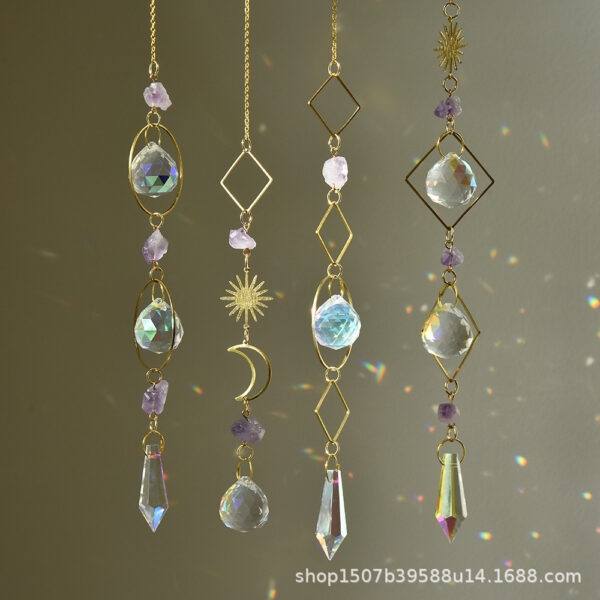 Wholesale garden decoration dream amethyst sun moon stars Wind Chimes