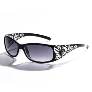 Black frame with laser-etched pattern/gradient gray cover