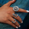 Wholesale Cowboy Western Style Boots Hat Ring Set