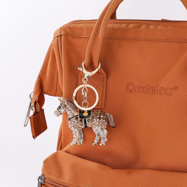 Wholesale Rhinestone Zodiac Keychain Horse Alloy Inlaid with Rhinestones
