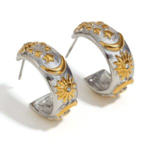 Earrings - gold and silver two colors