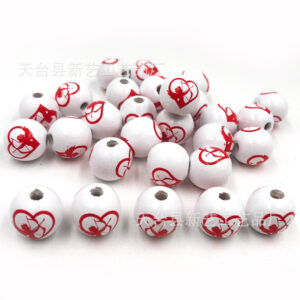 Red Cupid on white background / 16mm (hole 4mm)