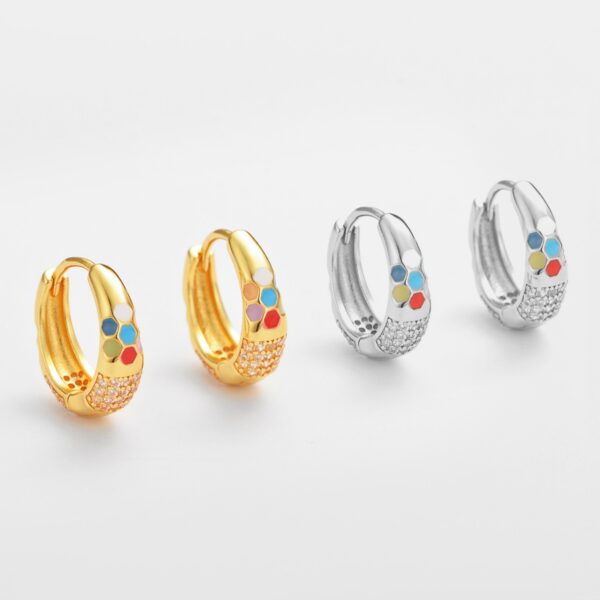 Wholesale Niche Enamel Zircon Earrings