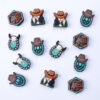 Wholesale 20PCS Cow Head Denim Food Grade Silicone Beads