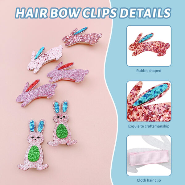 Wholesale Cute Easter Bunny Cartoon Fabric Hair Clip