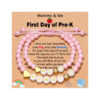 Wholesale Mammy and Me Bracelet Round English Spacer Pink Beads Adjustable Bracelet