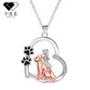 Wholesale Heart-shaped Dog and Girl Necklace