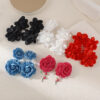 O1CN01BBv54523vF6Dee8k4_2216237907317-0-cib Wholesale Multi colored flower Valentine's Day earrings