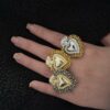 Wholesale Love Gold and Silver Sacred Heart Ring