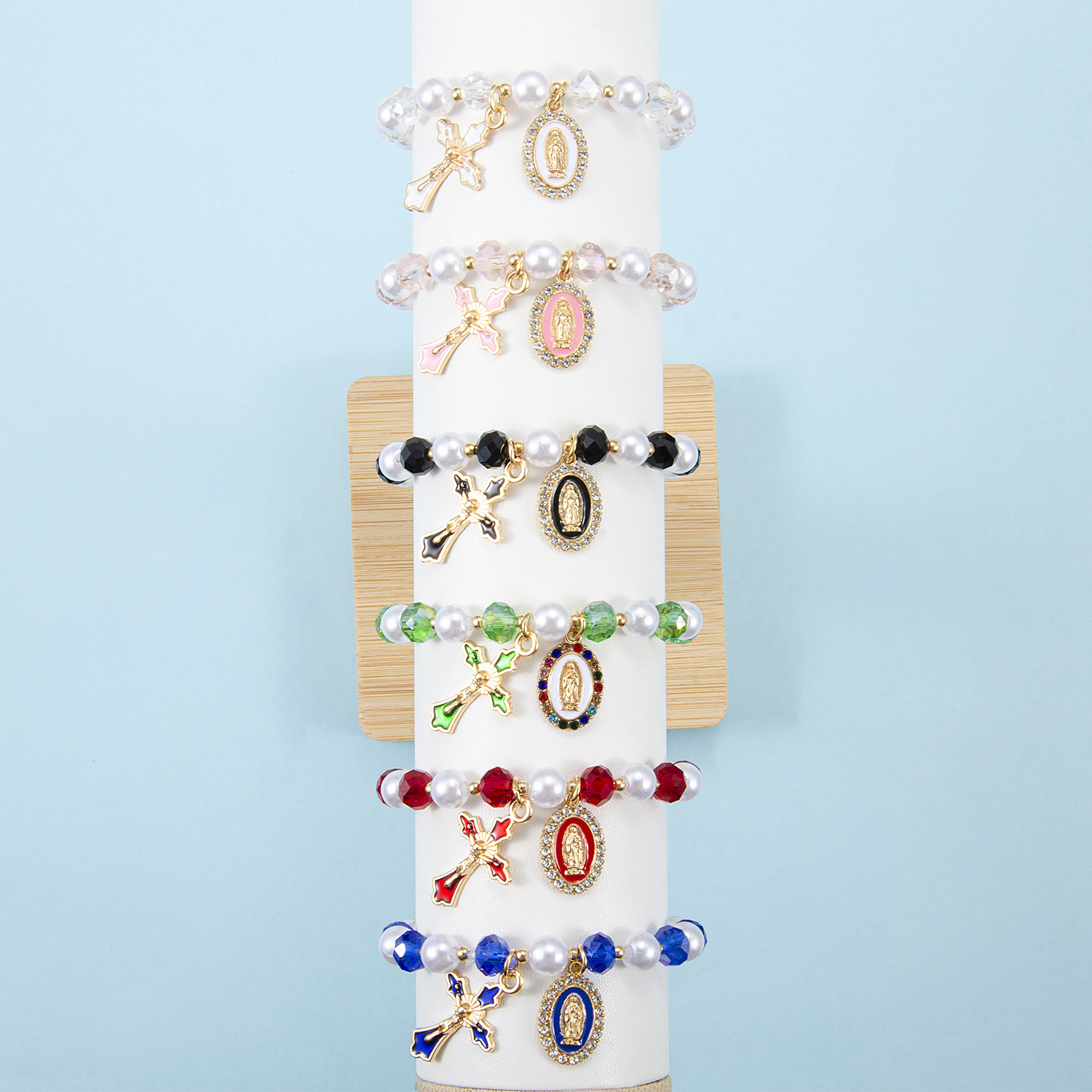 Wholesale Diamond-encrusted cross series bracelet
