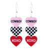 Wholesale Valentine's Day Text Candy Multi-colored Heart Acrylic Earrings